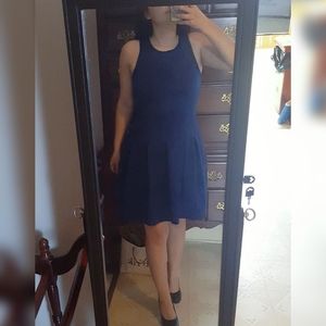 Navy Blue and Black Banana Republic Cotton Dress